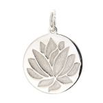 Sterling Silver Lotus Flower Pendant