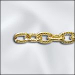 (D) Base Metal Plated Fancy Cable Chain (Gold Plated)