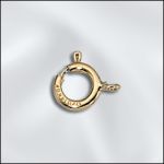 Gold Filled Lightweight Spring Ring with Open Ring - 5.5mm