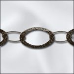 Base Metal Antique Silver Plated Fancy Chain