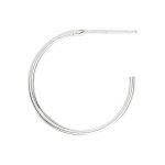 Sterling Silver 20mm Wire Hoop with .74mm Post