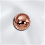 Genuine Copper 7mm Round Seamed Bead with 2.1mm Hole