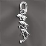 STERLING SILVER CHARM - 3 DOLPHINS