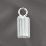Sterling Silver End Cap w/ Ring - 4.0MM Hole