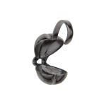 Base Metal Gun Metal Plated Heart Bead Tip with .7mm Hole