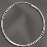 Sterling Silver Endless Tubular Hoop w/Hinged Wire - 1.25mm Tubing / 30mm Od