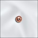 Genuine Copper 3mm Round Seamed Bead with .8mm Hole