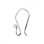 Sterling Silver Ear Wire .032"/.8Mm/20 GA Fancy Ear Wire