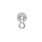 Sterling Silver 4mm Bead w/ Open Ring & 1.1mm Hole