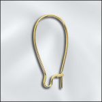 BASE METAL PLATED KIDNEY WIRE - 1" (GOLD PLATED)
