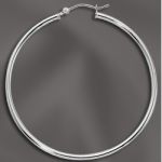 STERLING SILVER CLICK DOWN HOOP - 2MM TUBING / 50MM OD