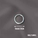 Sterling Silver 5mm Split Ring - .5mm/24 GA