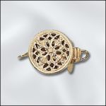 Gold Filled Round Filigree Clasp w/1 Ring
