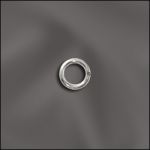 BASE METAL PLATED 22 G .025X4MM OD  JUMP RING ROUND - OPEN (SILVER PLATED)