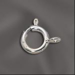 Sterling Silver 7mm Spring Ring Light Weight w/ Closed Ring