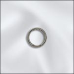 (D) Base Metal Plated 19GA .036X8mm OD Round Jump Ring - Open (Antique Silver)