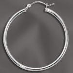 STERLING SILVER CLICK DOWN HOOP - 2MM TUBING / 35MM OD