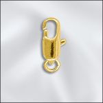 BASE METAL PLATED 10MM LOBSTER CLAW W/RING PREMIUM QUALITY (GOLD PLATED)