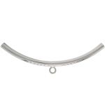 Sterling Silver Curved Tube - 2.75mmx52mm w/ Closed Ring