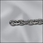 (D) Base Metal Gun Metal Plated Filed Cable Chain