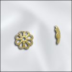 Base Metal Plated 7MM Bead Cap (Gold Plated)