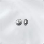 STERLING SILVER 3MM SMOOTH SAUCER BEAD W/1MM HOLE