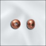 Genuine Copper 4mm Smooth Rondelle Bead w/2mm Hole