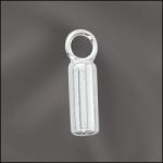 (D) Sterling Silver End Cap w/ Ring - 2.4MM Hole