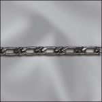 Base Metal Plated - Figaro 1+1 Chain (Gun Metal)