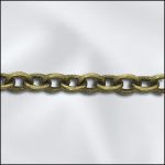 Base Metal Plated Antique Brass Round Cable Chain