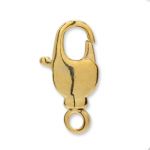 Base Metal Plated 12mm Lobster Swivel Clasp w/Ring (Gold Plated)