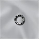 Base Metal Plated 18GA .040X5mm OD Round Jump Ring - Closed (Gun Metal)