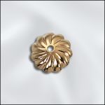 Base Metal Plated 7Mm Bead Cap (Gold Plated)