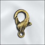 Base Metal Plated 12.5mm Medium Lobster Claw (Antique Brass)