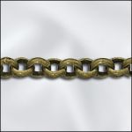 Base Metal Plated Antique Brass Rolo Chain