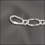 Base Metal Plated Fancy Curb Chain (Silver Plated)