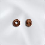 GENUINE COPPER ANTIQUE 3.2MM SMOOTH RONDELLE BEAD W/1MM HOLE