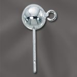 Sterling Silver 6mm Ball Post w/ Open Ring