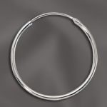 Sterling Silver Endless Tubular Hoop w/Hinged Wire - 1.25mm Tubing / 22mm Od