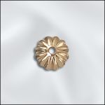 GOLD FILLED 7MM BEAD CAP W/1.2MM HOLE