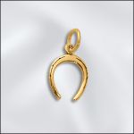 Base Metal Plated Charm - Horseshoe (Gold Plated)