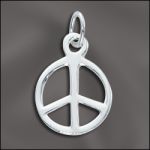 STERLING SILVER CHARM - PEACE SIGN
