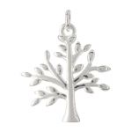 Sterling Silver Family Tree of Life Charm - 19x16mm