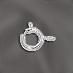 Silver Plated Spring Ring with Open Ring - 6mm