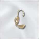 GOLD FILLED CLAMSHELL BEAD TIP W/.8MM HOLE