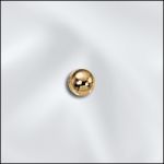 Base Metal Plated 3Mm Smooth Round Seamed Bead W/.8Mm Hole (Gold Plated)