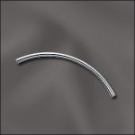 (D) Silver Filled Round Curved Tube 2X40mm
