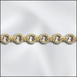 BASE METAL PLATED ROLO CHAIN (GOLD PLATED)