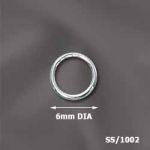 Sterling Silver 6mm Split Ring - .7mm/21 GA